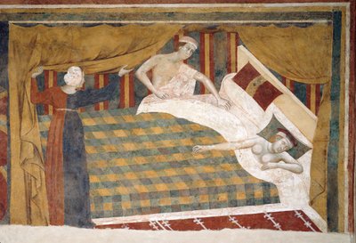 Profane Love Scenes - The Spouses Retired to Bed by Memmo di Filippuccio